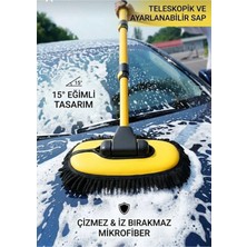 Elfnur Profesyonel Oto Mop Uzun Saplı Cam ve Kaporda Temizleyici