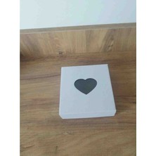 Rass 12*12*4cm 3ADET Asetat Pencereli E-Ticaret Hediye Kutusu Beyaz