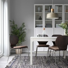 IKEA Bej Sandalye Minderi  cm - Yumuşak Dolgulu Modern Ergonomik Rahat Oturak Kılıflı