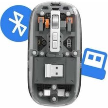 TeknoKapsül Kablosuz Mouse Fare Şarjlı Bluetooth Wireless Çift Modlu Sessiz