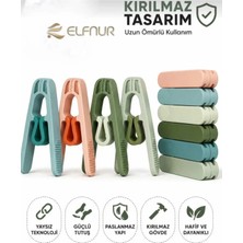 Elfnur 12 Adet Yeni Nesil Yaysız Çamaşır Mandalı Güçlü Tutuş Paslanmaz Kurutmalık Mandalı