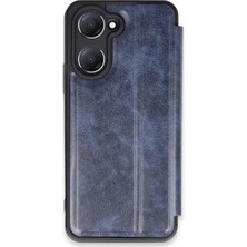 TeknoKapsül Newface Vivo Y18 Kılıf Flip Cover - Lacivert