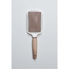 Elfnur Ahşap Saplı Saç Fırçası Boncuk Uçlu, Saç Derisi Masajlı Günlük Kullanım Için Uygundur