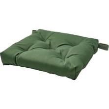 IKEA Yeşil Sandalye Minderi 35X38 cm - Yumuşak Dolgulu Modern Ergonomik Rahat Oturak Kılıflı