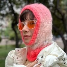 Daldan Dala Moher Balaclava Bere, El Örgüsü Neon Renk Balaclava Kar Maskesi