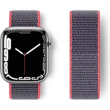 TeknoKapsül Newface Apple Watch 42MM Hasırlı Cırtcırtlı Kordon - Pembe