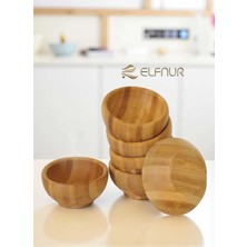 Elfnur 6 Adet Bambu Sunum Kasesi, Çerezlik, Kase, Servis Kasesi, Sosluk, Reçel Kasesi