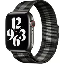TeknoKapsül Newface Apple Watch 38MM Metal Mıknatıslı Kordon - Siyah-Beyaz