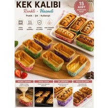 Elfnur 15 Adet Renkli Mini Baton Kek Kalıbı – Ekler ve Tatlı Pişirme Kalıbı/ Sunum Kalıbı