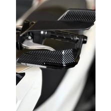 Karbon Desen Siyah El Koruma ve Manet Rüzgarlığı (Nmax Xmax Tmax Pcx R25 MT25 NK250 Uyumlu)Supermto
