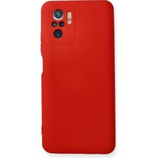 TeknoKapsül Newface Xiaomi Redmi Note 10 Kılıf Nano Içi Kadife Silikon - Kırmızı