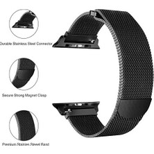 TeknoKapsül Apple Watch Se 44MM Için Kordon Luxe Metal Twist Siyah