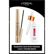 L'Oréal Paris Telescopic Maskara & Revitalift Clinical %12 Saf C Vitamini Aydınlatıcı Gözenek Karşıtı Serum 30ML
