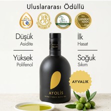Ayolis Premium Gurme Ayvalık Zeytinyağı 500 Ml Ödüllü Yüksek Polifenollü Erken Hasat Soğuk Sıkım Natürel Sızma Zeytinyağı