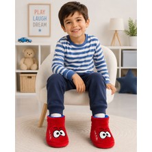 MyChild Erkek Çocuk Panduf Cırt Cırtlı Kaydırmaz Taban Anaokulu Kreş Ev Ayakkabısı