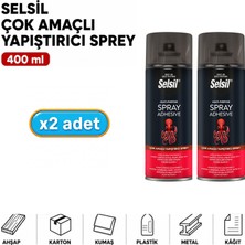 Selsil Arge Toptan Çok Amaçlı Yapıştırıcı Sprey 400 ml 2 Adet