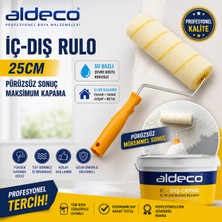 Aldeco 25 cm Iç Dış Cephe Boya Rulosu Su Bazlı Profesyonel Boya Rulosu Sap Dahil Duvar Tavan Boyama Rulosu