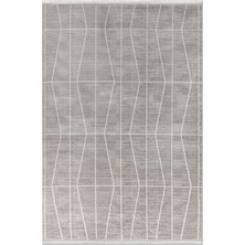 Rugzella Hazel Vizon Krem Geometrik Modern Çizgi Desenli Halı