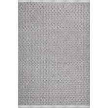 Rugzella Sorrel Gri Krem Antrasit Geometrik Desenli Modern Püsküllü Halı