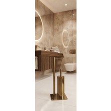 Titanium Design Ayaklı Wc Kağıtlık ve Fırçalık Seti