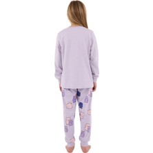 Queen Kids Kız Çocuk Funny Yazılı Pijama Takımı Lila