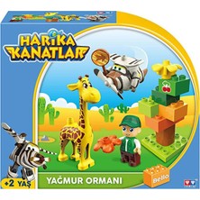 Nur Store 10932 Harika Kanatlar Bellonun Yağmur Ormanı 15 Parça Blok - Mega Oyuncak