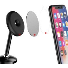 Mikasso Araç Içi Telefon Tutucu Vakumlu Ayarlanabilir Uzun Kol Torpido Konsol Cama Yapışan Stand 117595 Siya