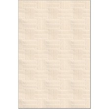Rugzella Krem Bej Modern Geometrik Kabartma Dokulu Hasır Desenli Halı