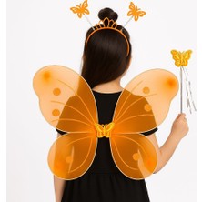 Nur Store Tcu Kelebek Kız Seti – 50 cm Kelebek Kanadı, Taç ve Asa