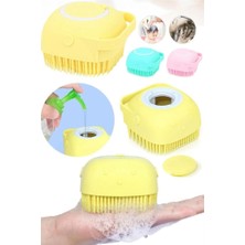 Nur Store Şampuan Hazneli Kedi Köpek Duş Fırçası 11 cm Sarı