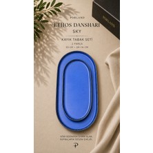 Porland Ethos Danshari Kayık Tabak 2 Parça Set Porselen Sunum Tabağı Servis Tabağı Seti