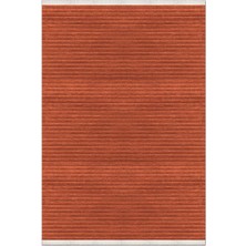 Rugzella Cascade Terracotta Kiremit Turuncu Çizgili Modern Dokuma Halı
