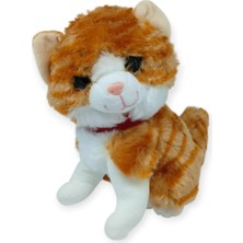 Nur Store Sesli Peluş Kedi 25 cm - Sarı - 1 Adet