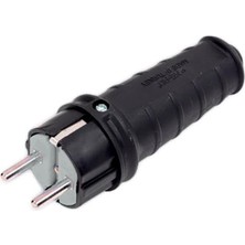 Nur Store Kauçuk 1 x 16 A Topraklı Erkek Fiş 220V