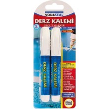 Nur Store Çift Uçlu Su Bazlı Kokusuz Kalıcı Derz Kalemi Beyaz 2 Adet