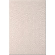 Rugzella Krem Modern Geometrik Baklava Desenli Kabartma Dokulu Halı