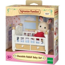 Nur Store 5017 Sylvanian Families, Kulaklı Tşan Bebek ve Yatağı , +3 Yaş