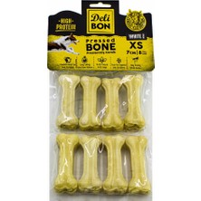 Nur Store Deri Köpek Çiğneti Pres Kemik 8X7CM Beyaz