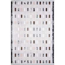 Rugzella Krem Modern Geometrik Desenli Dokuma Aspen Halı