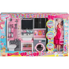 Nur Store OYD-02393 Bebek ile Banyo Seti Oyun Zamanı -Oydaş Oyuncak