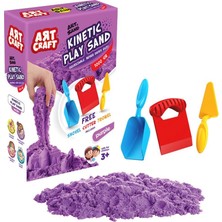 Nur Store 03694 Aksesuarlı Mor Kinetik Oyun Kumu 1000 gr