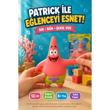 Open City Patrick Yıldız Gülümseyen Süper Esnek Sıkılabilir Uzayan Çocuk Oyuncak Figürü 12 cm
