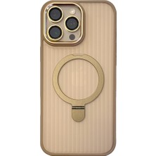 Wonew Ring Mate iPhone 16 Pro Magsafe Kahverengi Kılıf