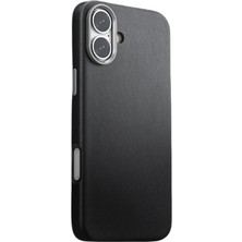 Wonew Leather iPhone 16 Plus Magsafe Siyah Kılıf