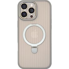 Wonew Ring Mate iPhone 16 Pro Max Magsafe Gri Kılıf