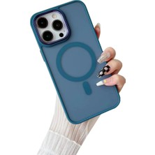 Wonew Focus iPhone 15 Pro Max Magsafe Mat Mavi Kılıf