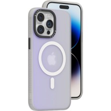 Wonew Neon iPhone 14 Pro Max Magsafe Beyaz Kılıf
