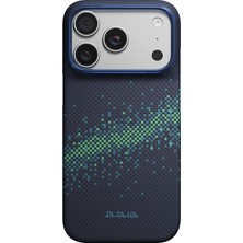 Pitaka iPhone 18 Pro Max Kılıf Aramid Karbon Fiber Tactile Woven Starpeak Milky Way Galaxy Kapak Lacivert