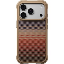 iPhone 18 Pro Kılıf M-Safeli Pitaka Tactile Woven Sunset-Moonrise Aramid Serisi Cairn Kahverengi