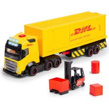 Nur Store 203747018 Dickie Dhl Truck Free Wheel Volvo FH16 Truck Light Sound Interior,